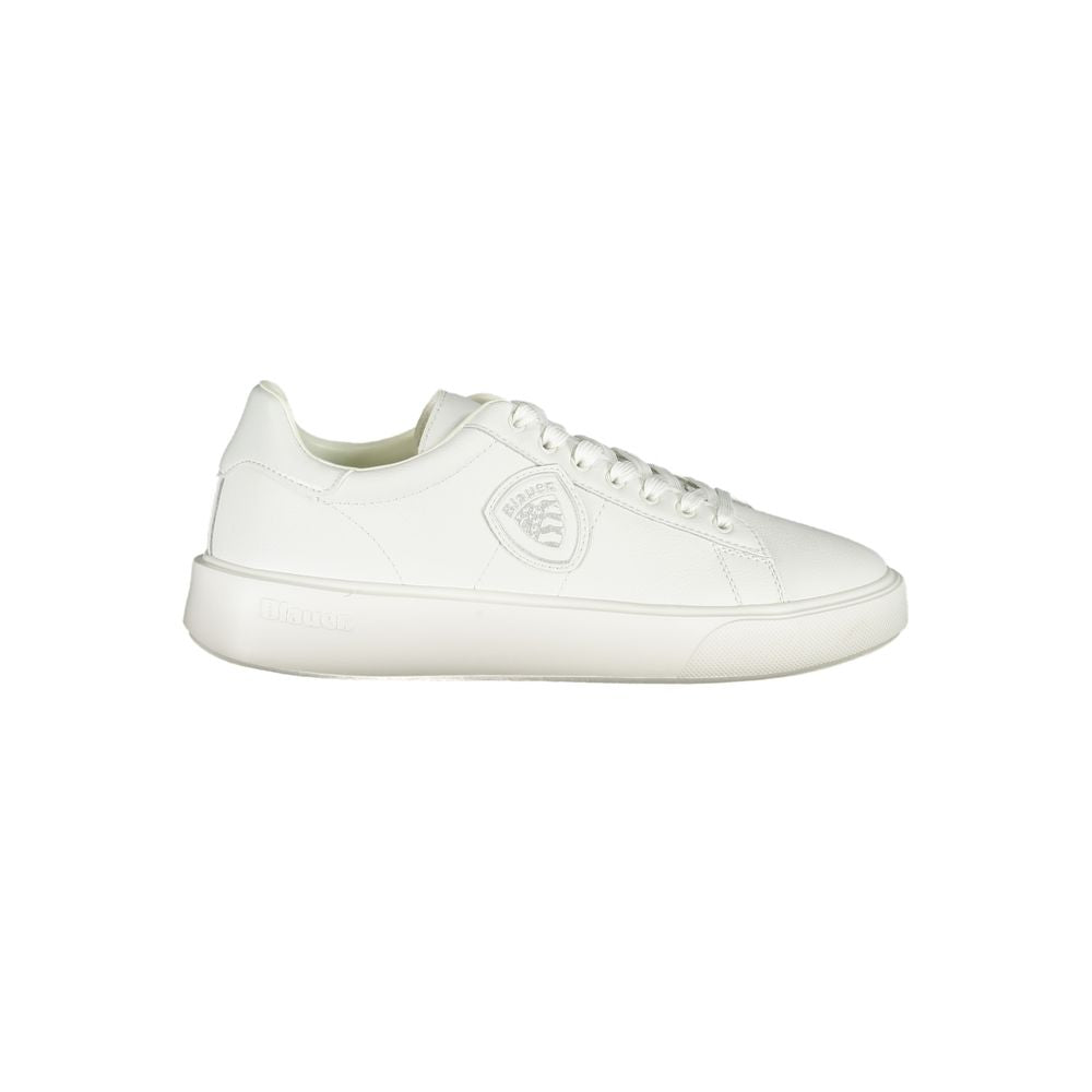 Baskets Blauer en cuir blanc pour hommes