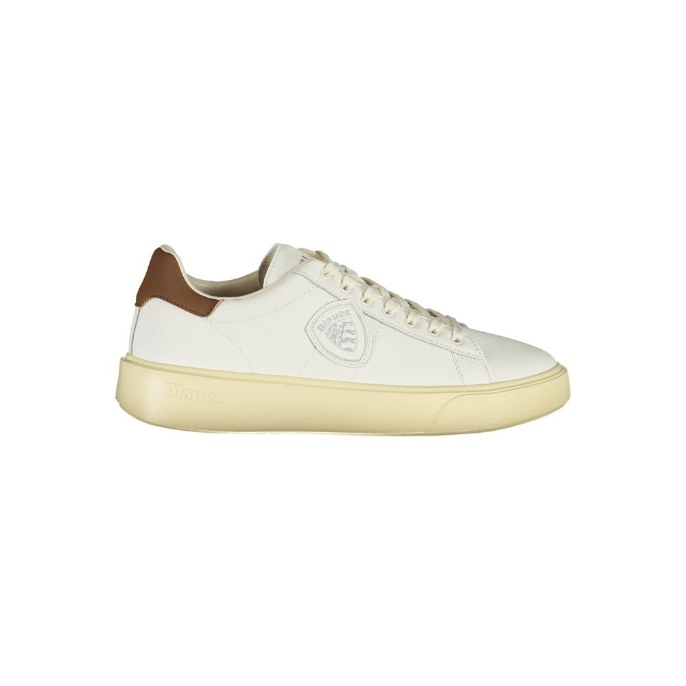 Baskets Blauer en cuir blanc pour hommes