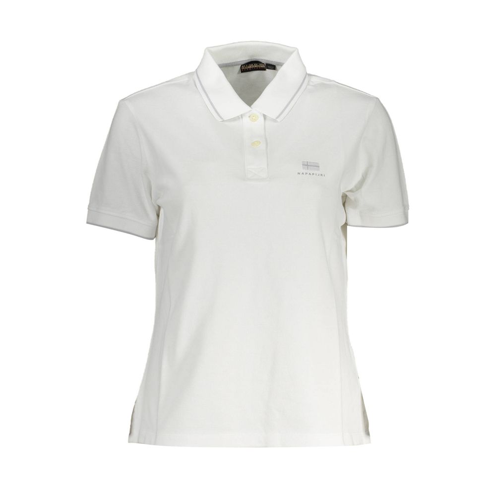 Polo Napapijri blanc en coton pour femme