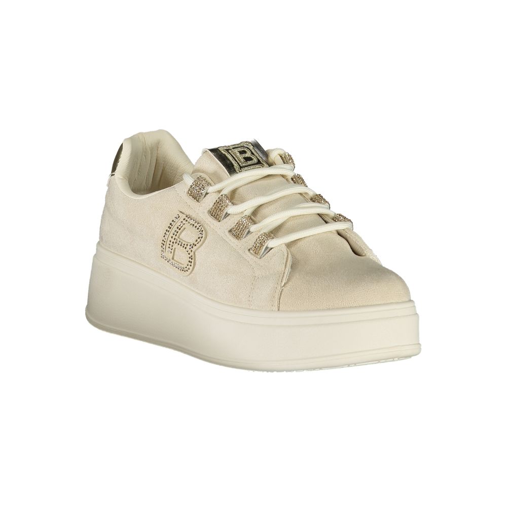 Laura Biagiotti Beige Polyester Damen Sneaker