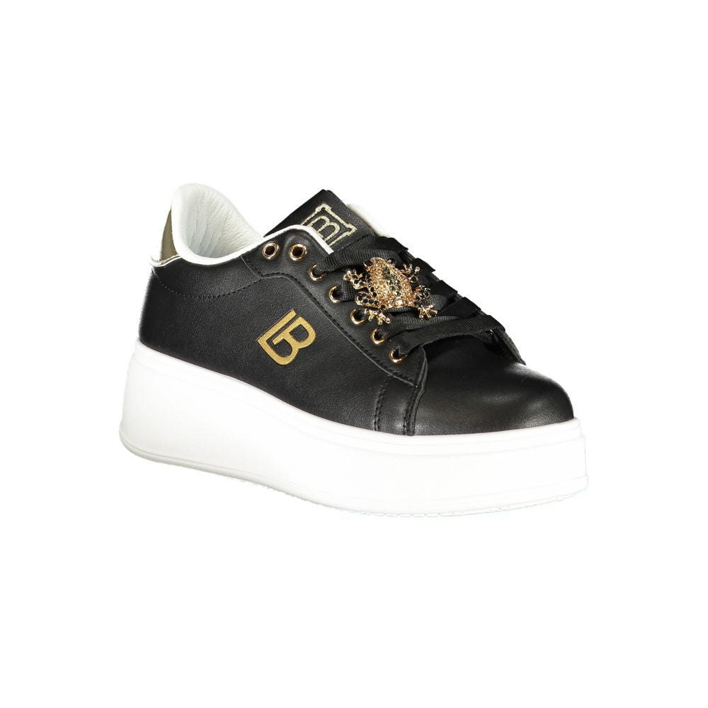 Laura Biagiotti Schwarze Synthetik-Damen-Sneaker