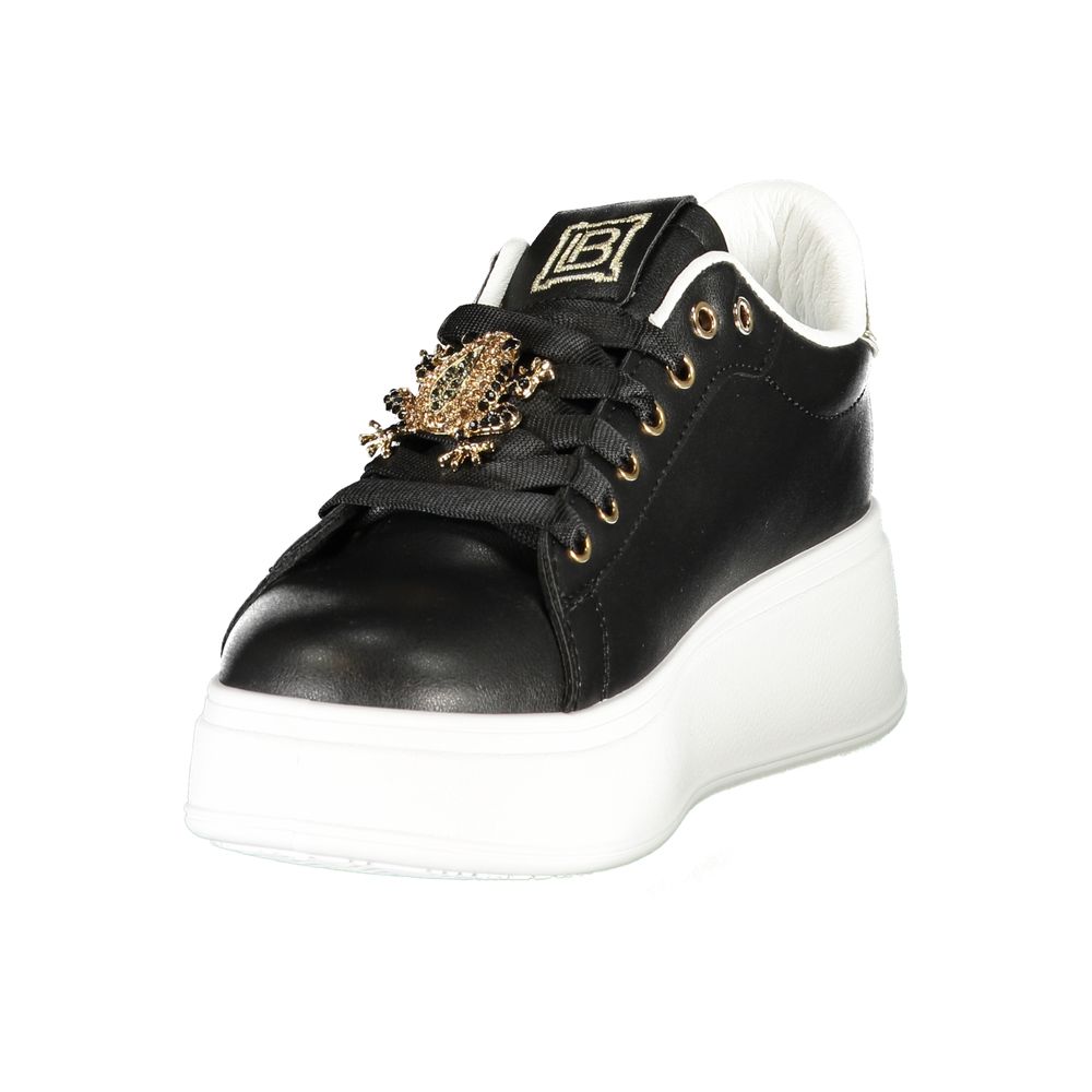 Laura Biagiotti Schwarze Synthetik-Damen-Sneaker