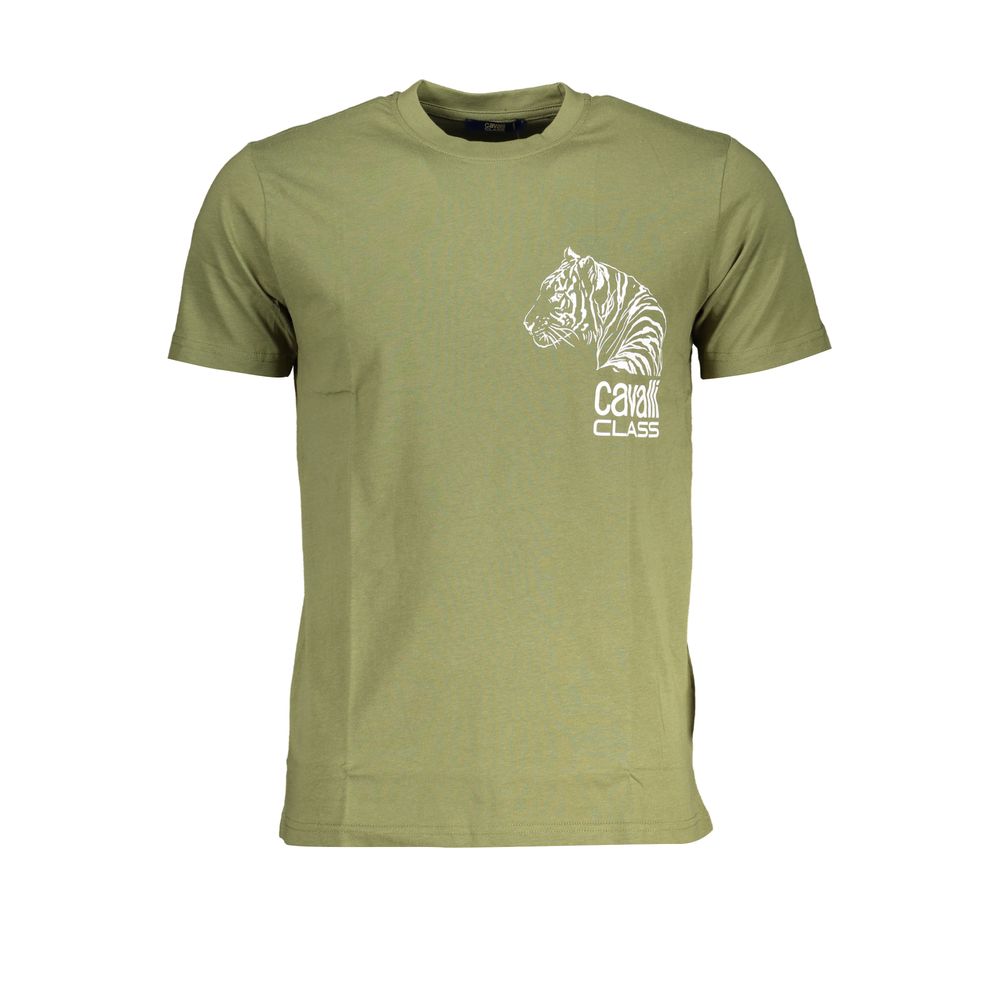 T-shirt en coton vert Cavalli Class