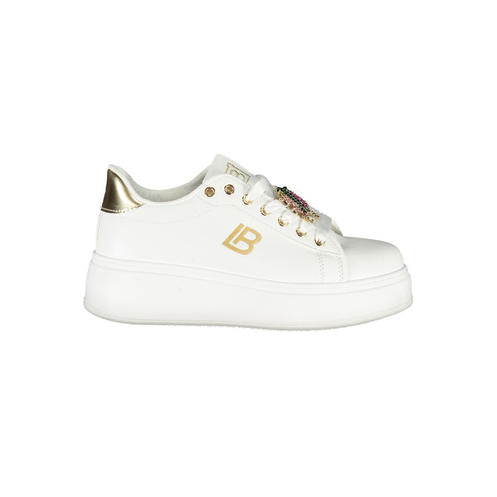 Laura Biagiotti Weiße Synthetik Damen Sneaker