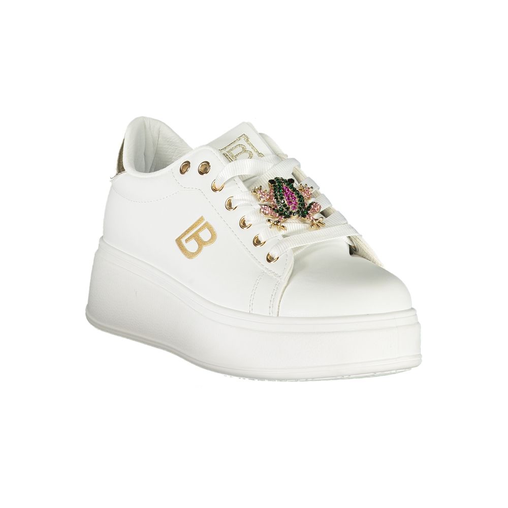 Laura Biagiotti Weiße Synthetik Damen Sneaker