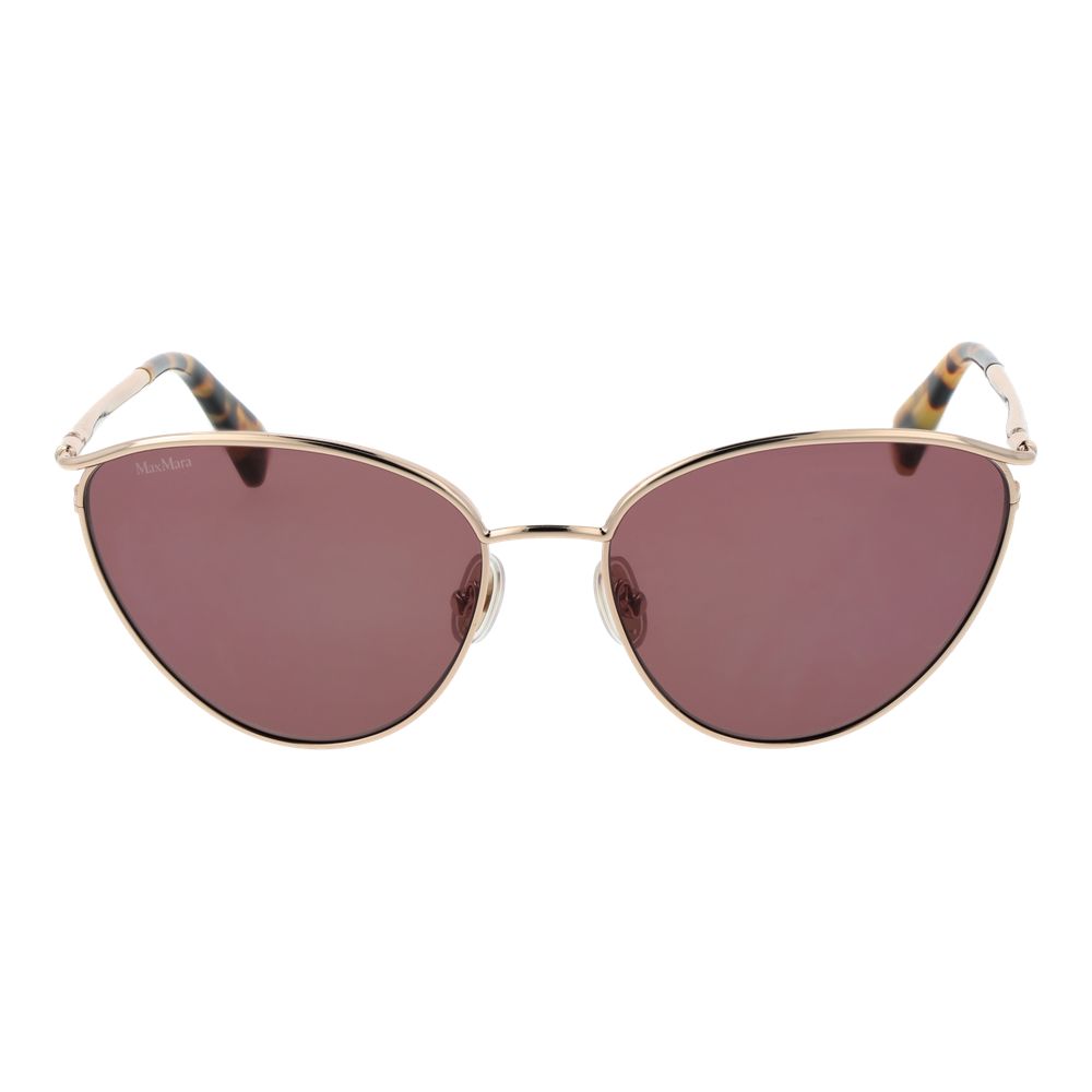 Lunettes de soleil dorées Max Mara pour femmes