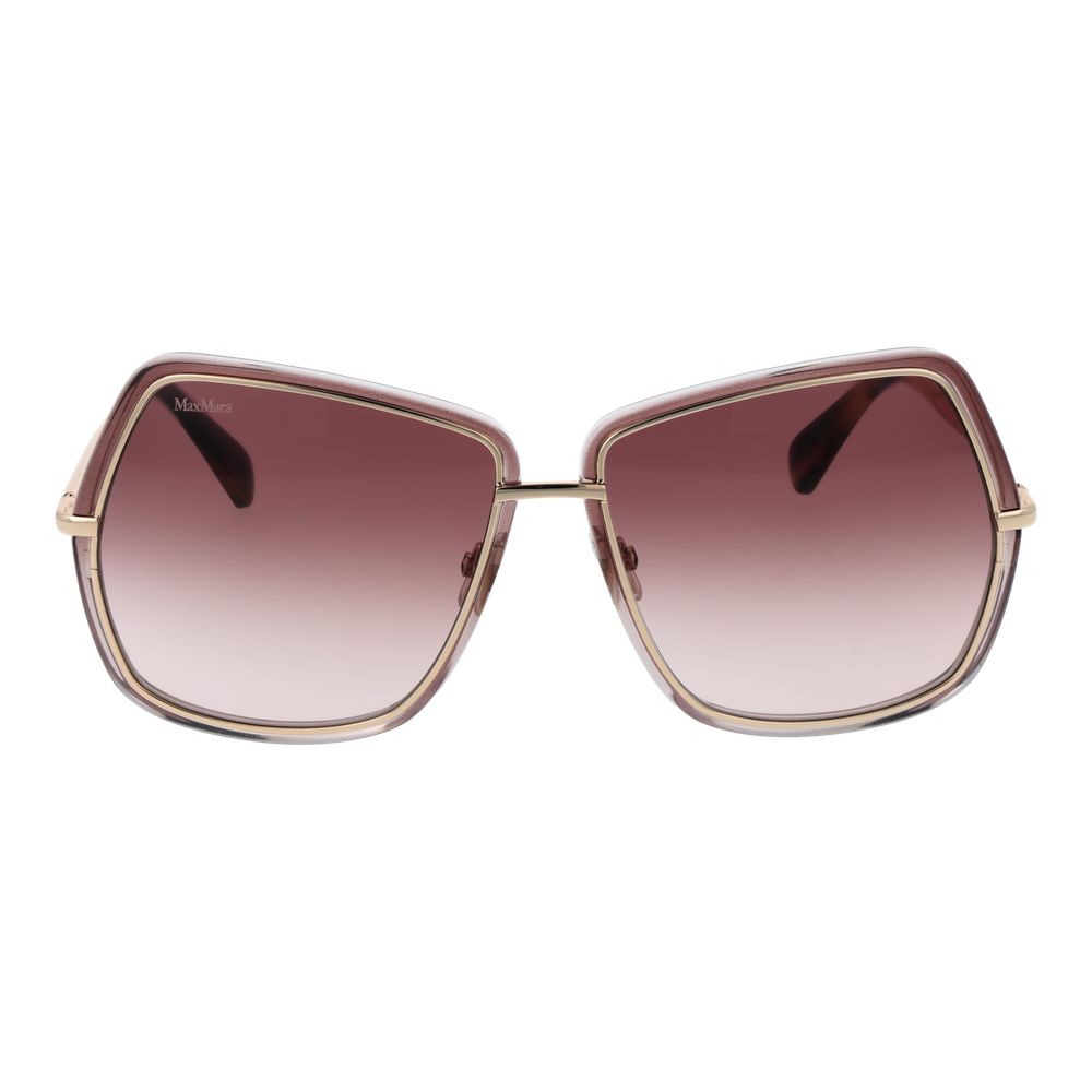 Lunettes de soleil dorées Max Mara pour femmes