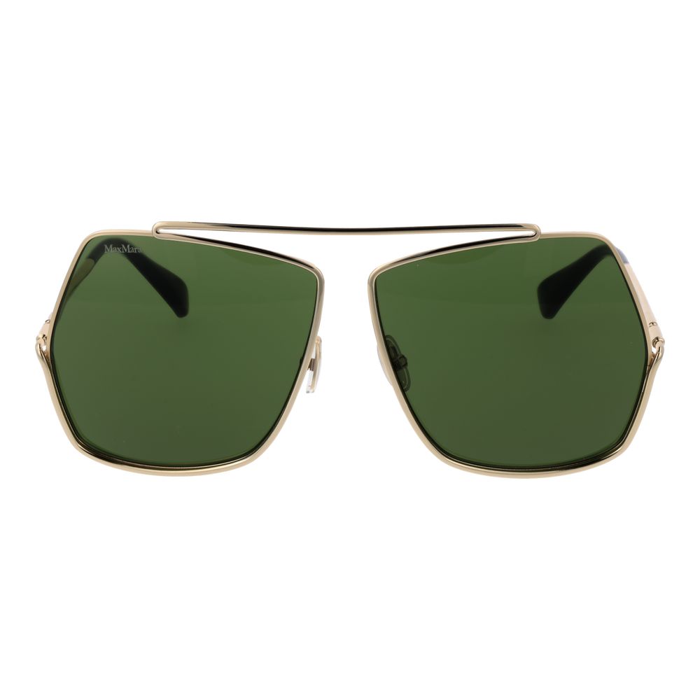 Lunettes de soleil dorées pour femmes Max Mara