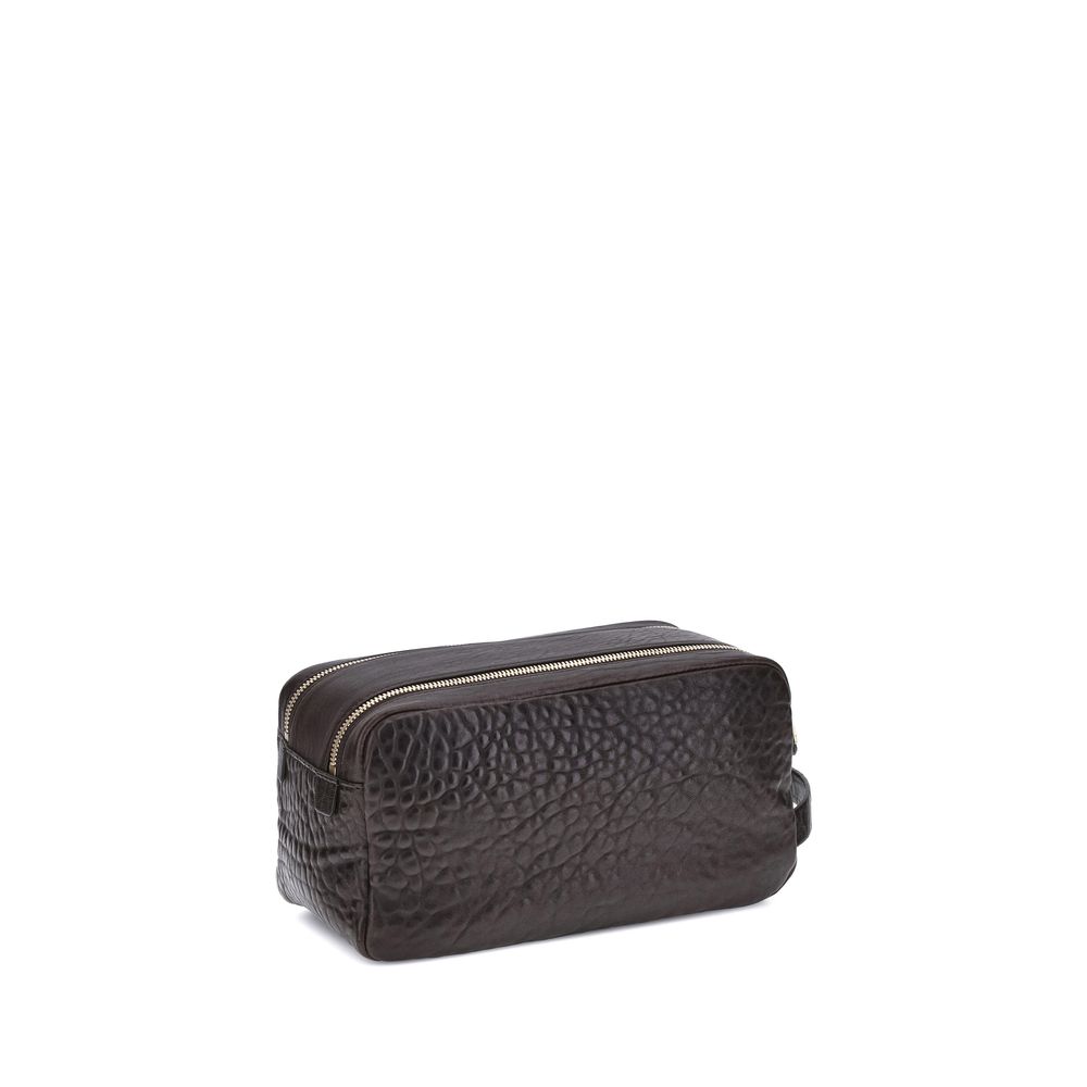 Brunello Cucinelli Kosmetiketui aus Leder