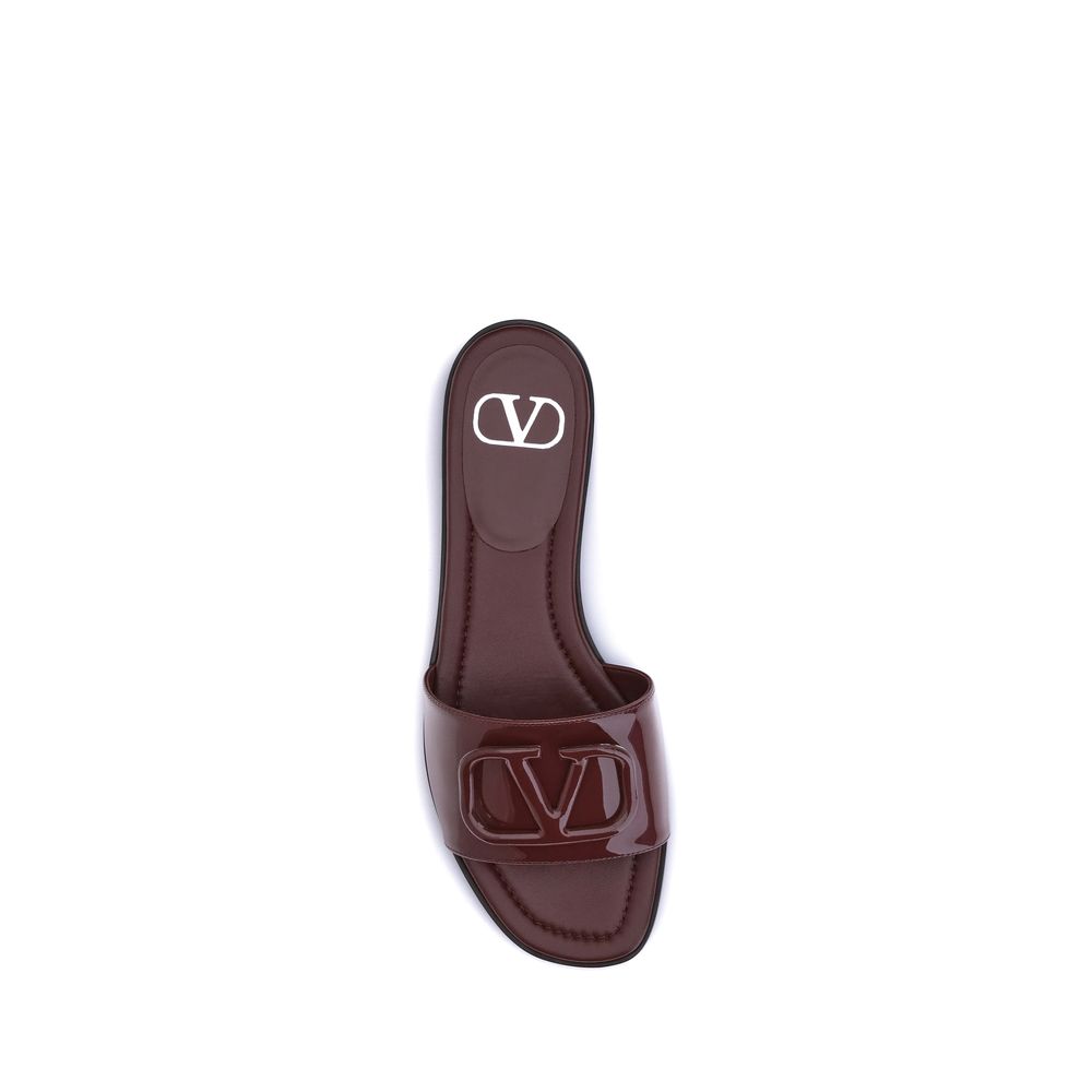 Valentino Garavani VLogo Slide-Sandalen aus Lackleder
