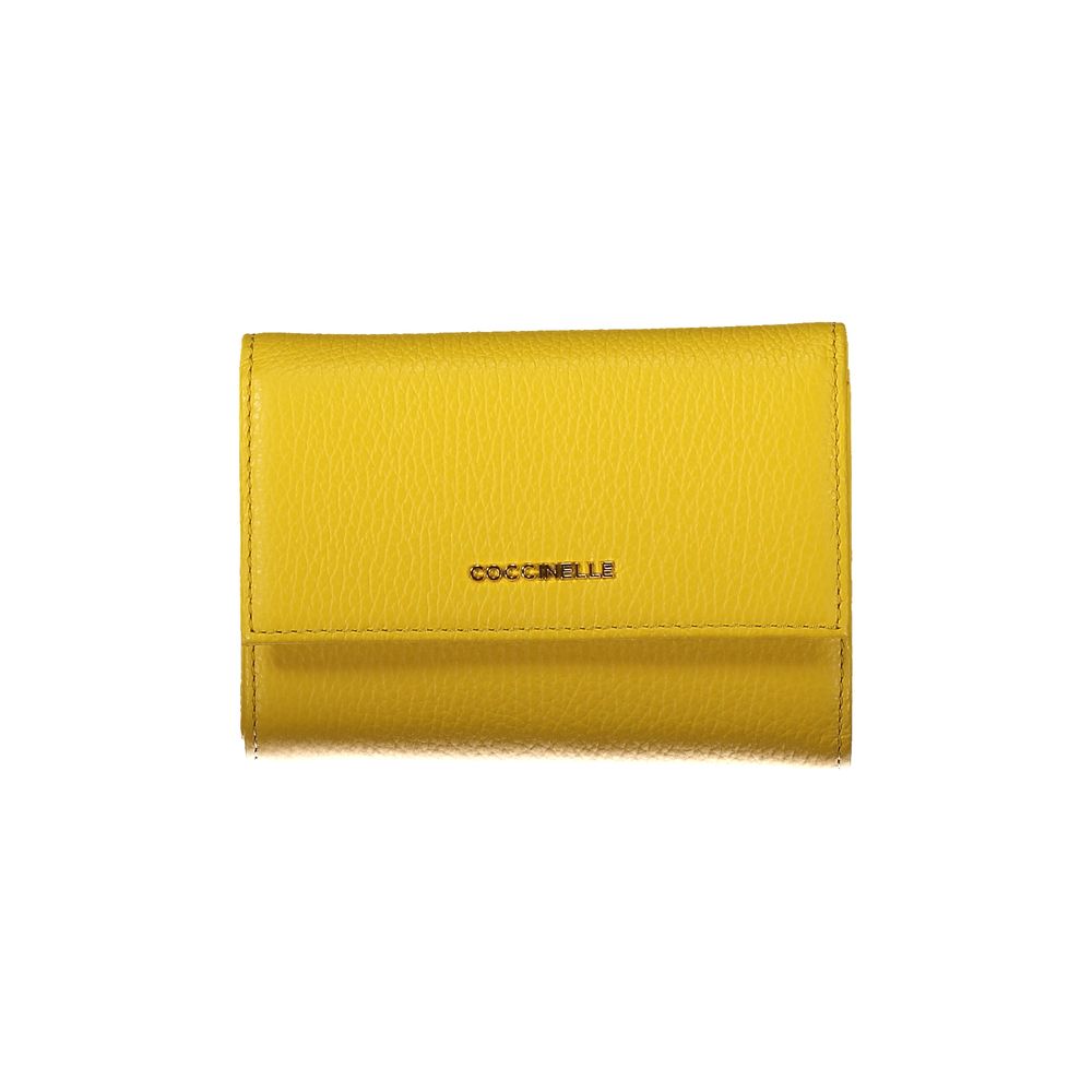 Coccinelle Gelbe Lederbrieftasche