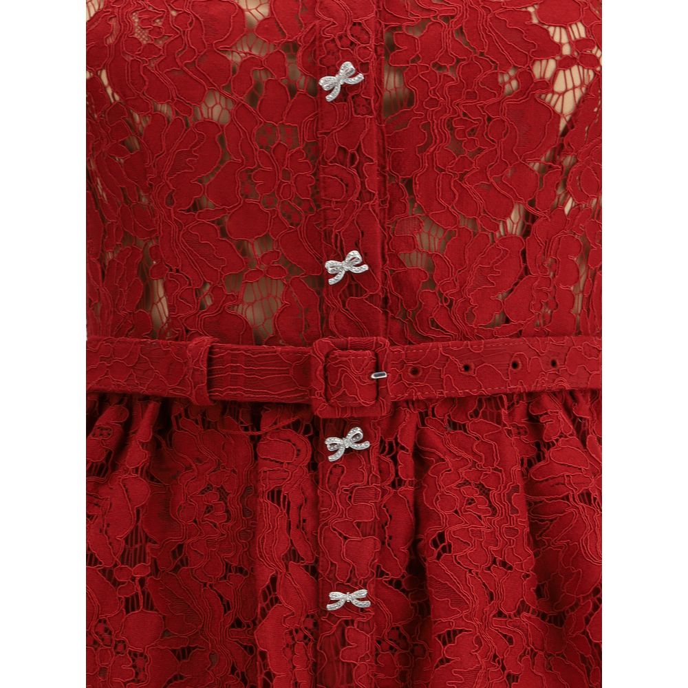 Robe midi en dentelle Self-Portrait