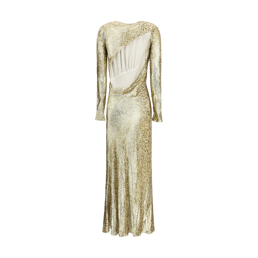 Robe longue en fil d'or Self-Portrait