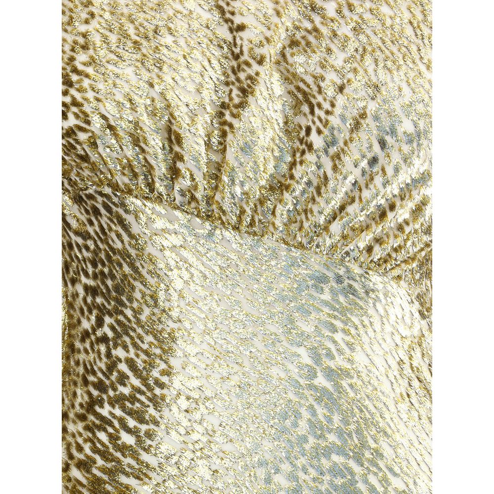 Robe longue en fil d'or Self-Portrait