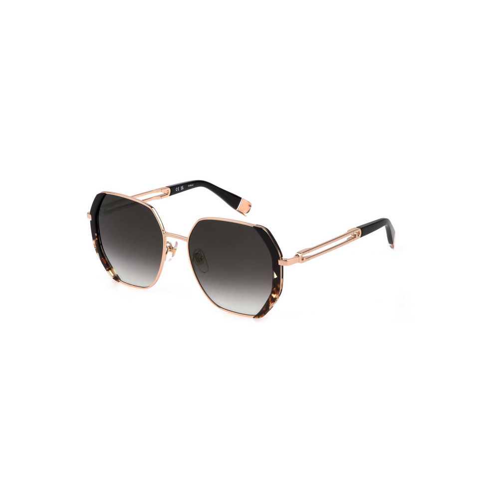Lunettes de soleil Furla en métal doré pour femme