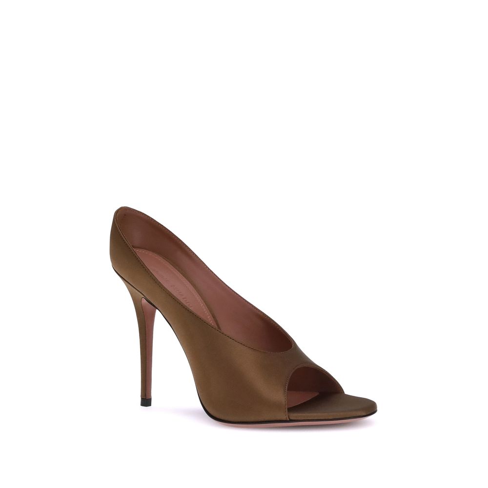 Amina Muaddi Anok Satin-Sandalen