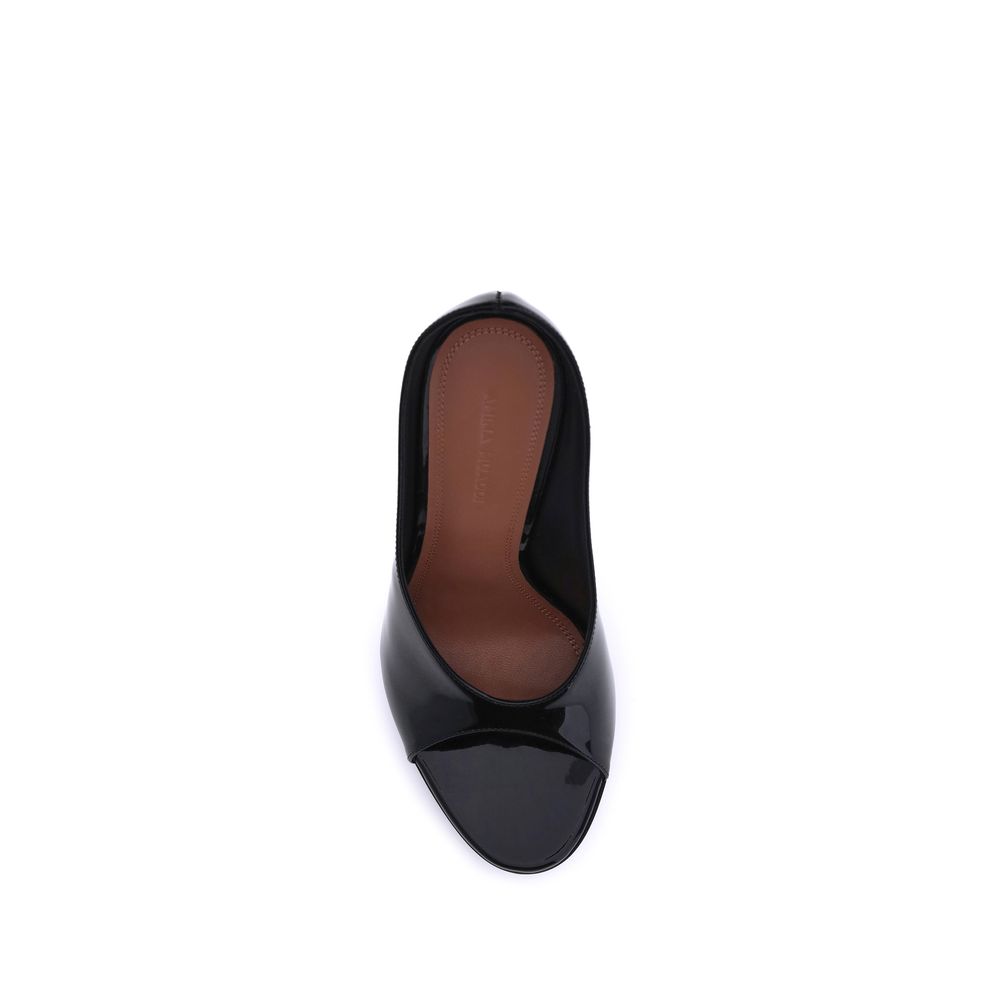 Amina Muaddi Anok Ledersandalen