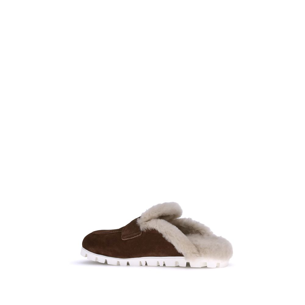 Miu Miu Pantoletten aus Lammfell