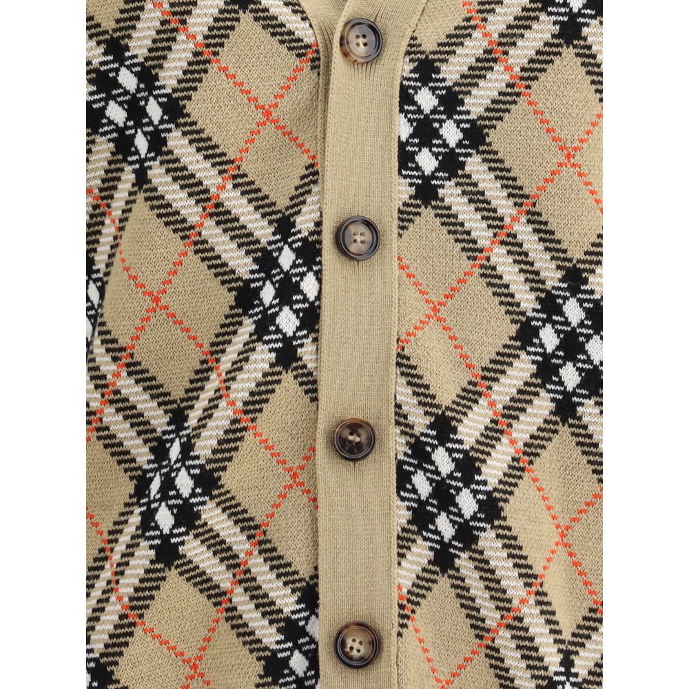 Burberry Archive Karierter Wollcardigan