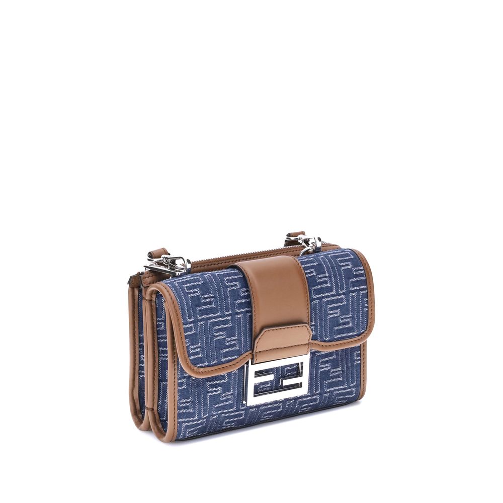 Fendi Baguette Denim-Umhängetasche