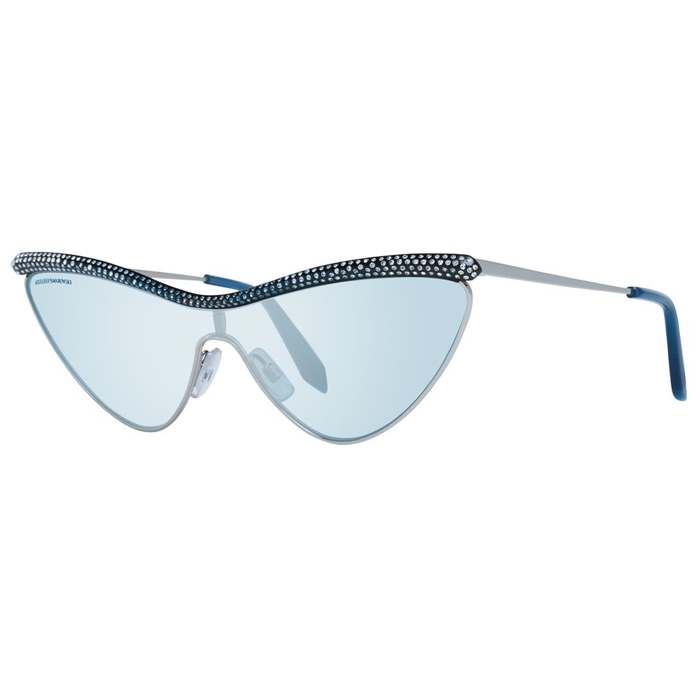 Lunettes de soleil Atelier Swarovski en métal gris