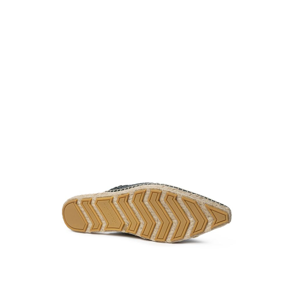 Bottega Veneta Espadrille aus grünem Leder