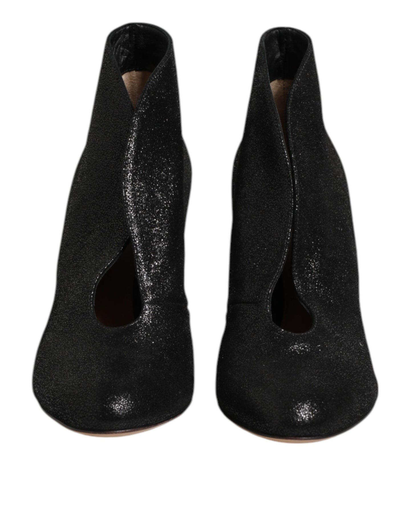 Escarpins à talons aiguilles noirs métallisés Gianvito Rossi