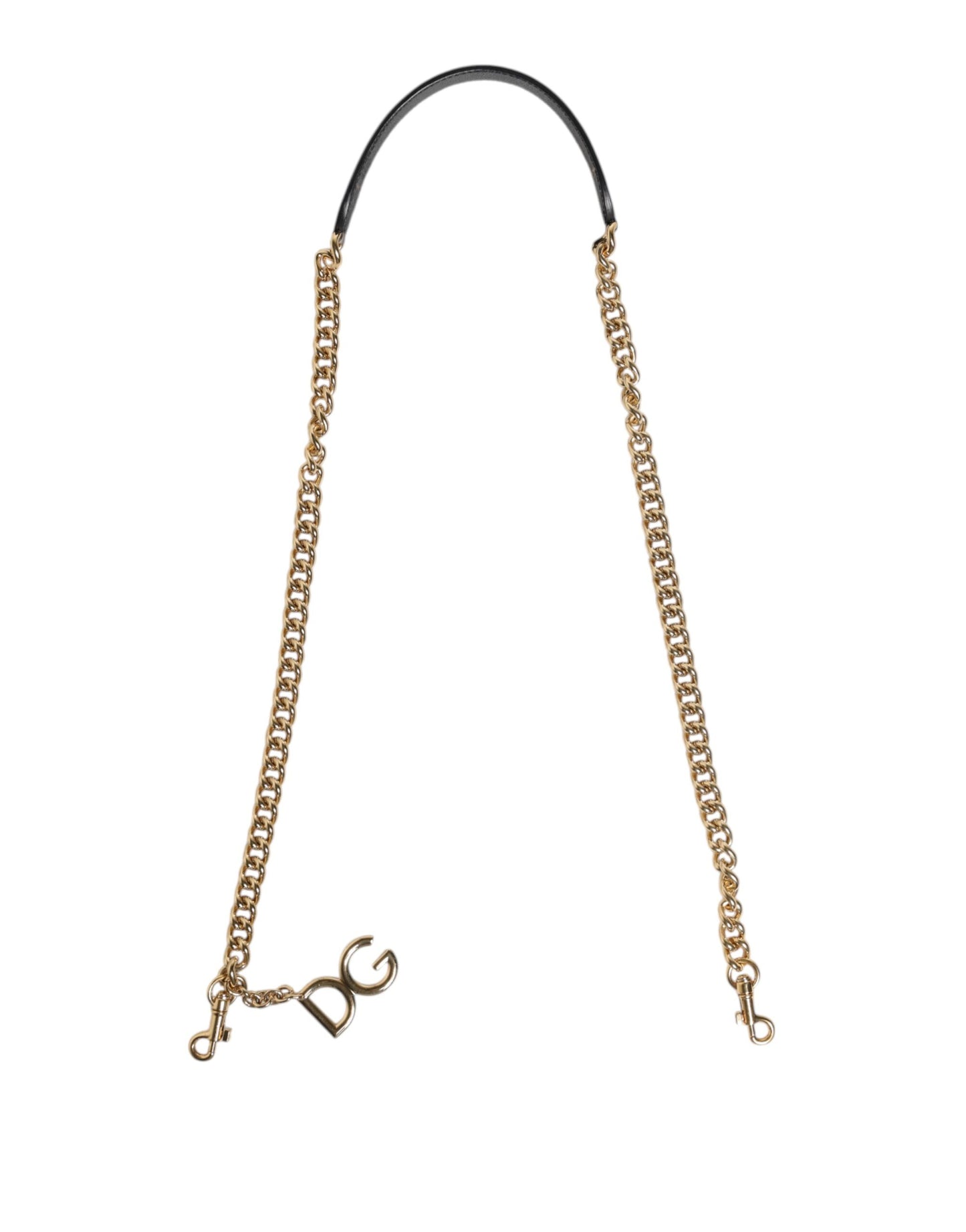 Bandoulière accessoire en laiton doré et chaîne léopard marron Dolce & Gabbana