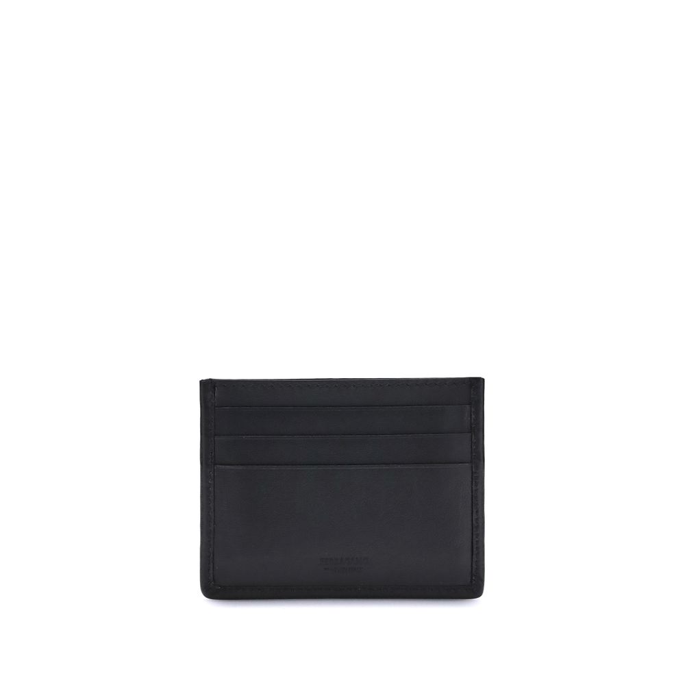 Ferragamo gewebter Gancini-Kartenhalter
