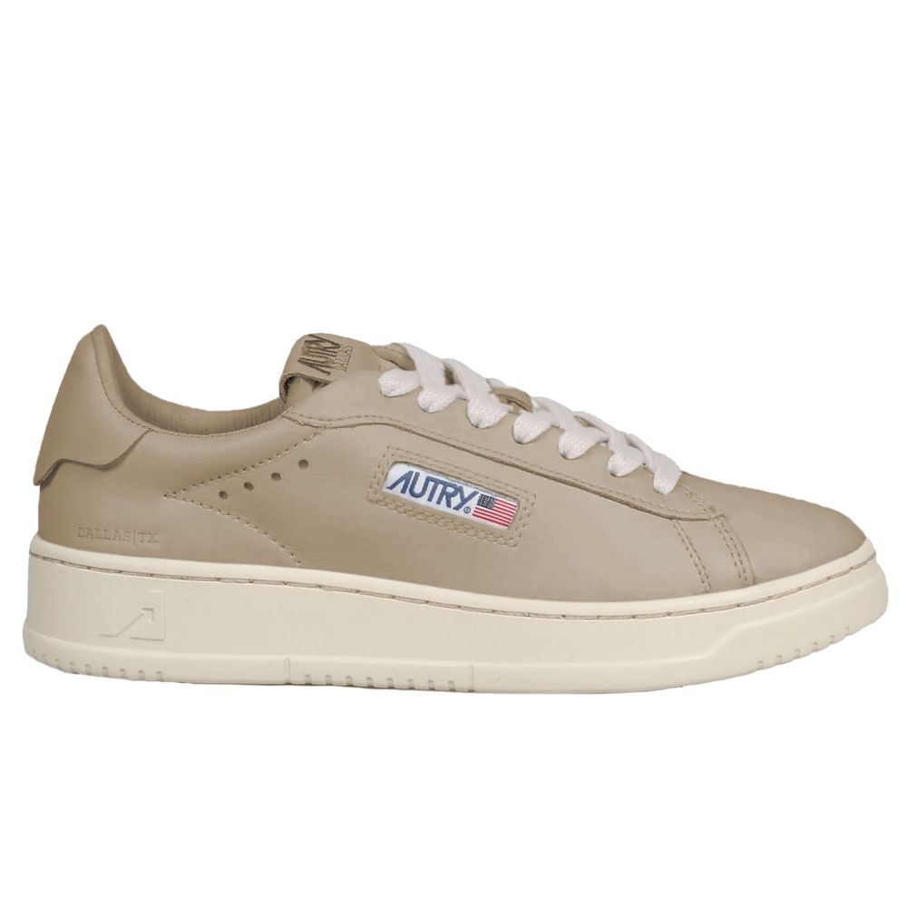 Autry Beige Ziegenleder-Sneaker