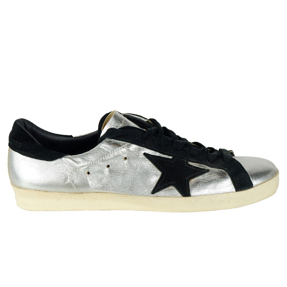 Golden Goose Grauer Sneaker aus Kalbsleder