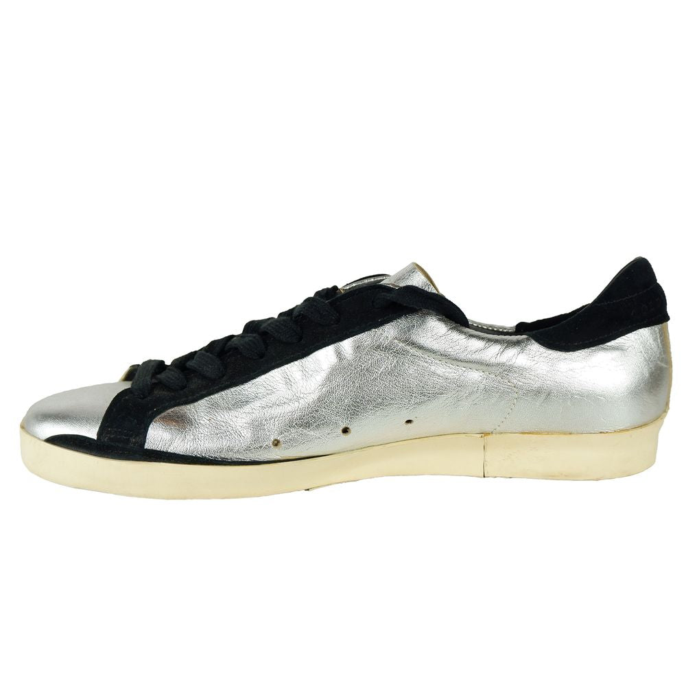 Golden Goose Grauer Sneaker aus Kalbsleder