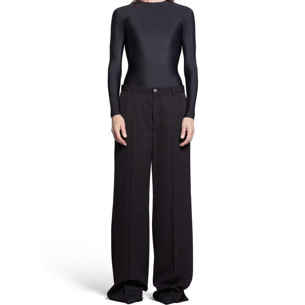 Pantalon évasé en laine Balenciaga