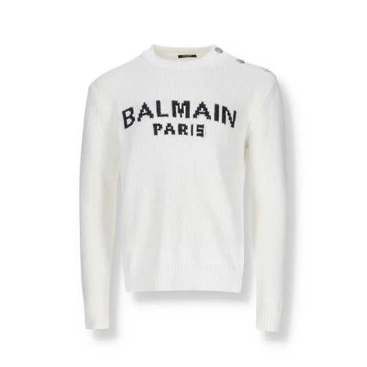 Pull en coton à logo Balmain