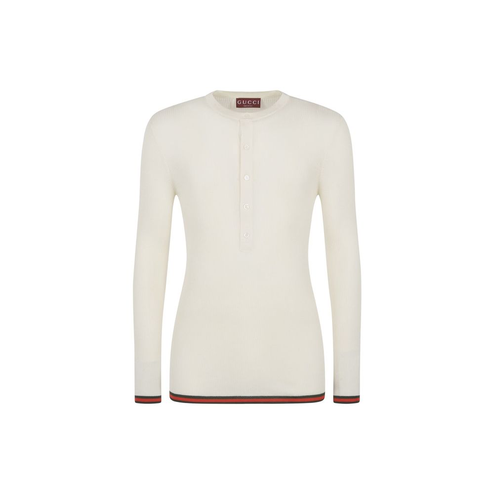 Gucci T-Shirt aus gerippter Seide