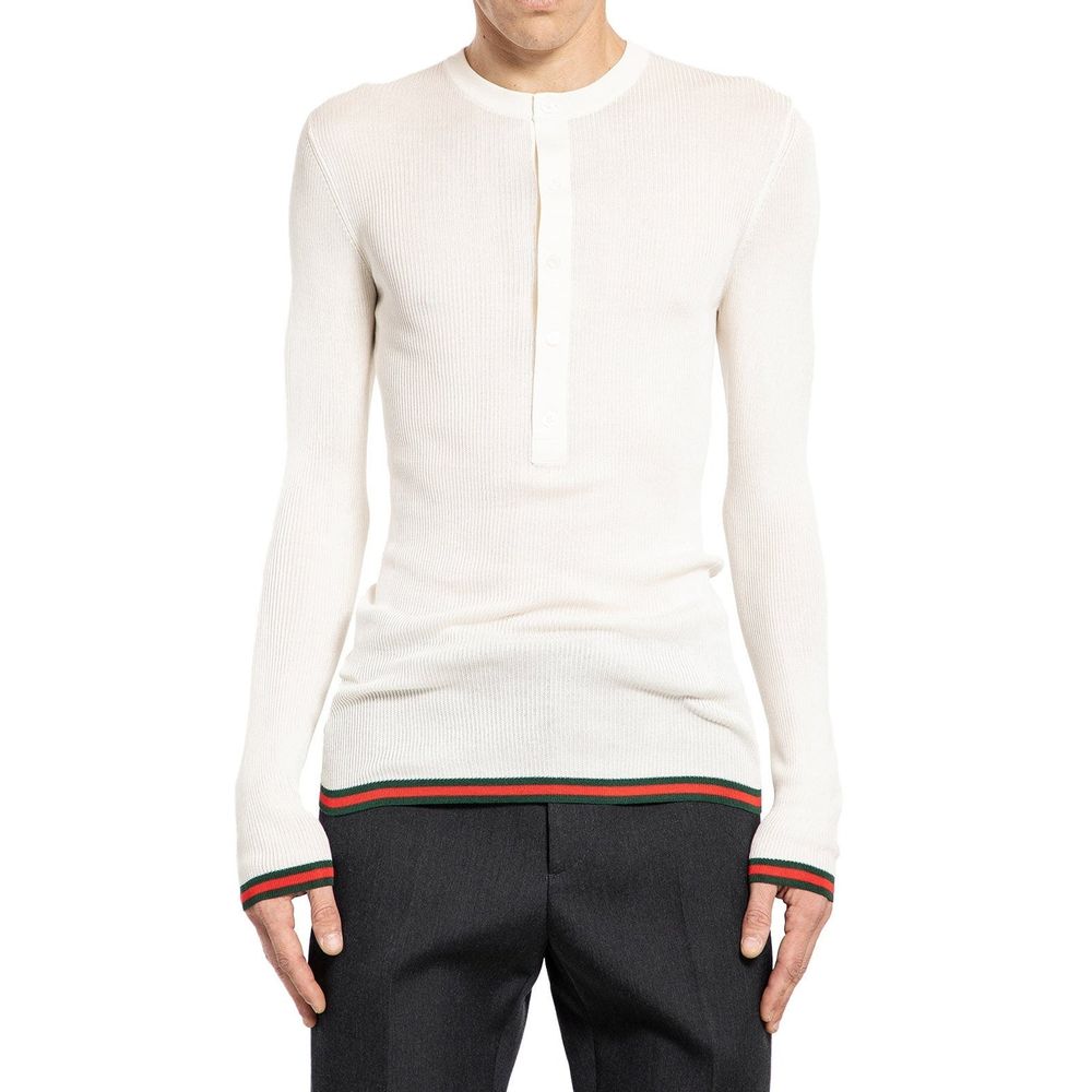 Gucci T-Shirt aus gerippter Seide