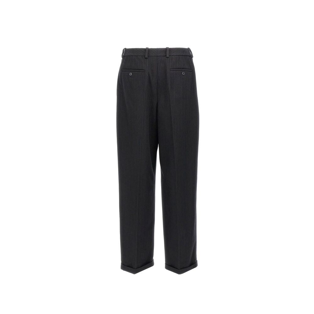 Saint Laurent – Gestreifte Hose aus Kaschmir und Wollflanell im Stil der 90er