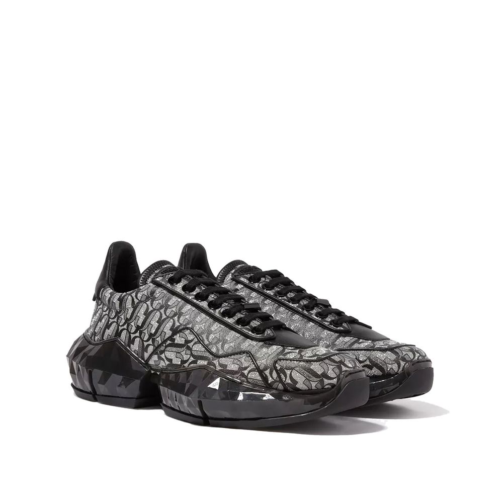 Jimmy Choo Diamond JC Monogram Glitzer-Ledersneaker