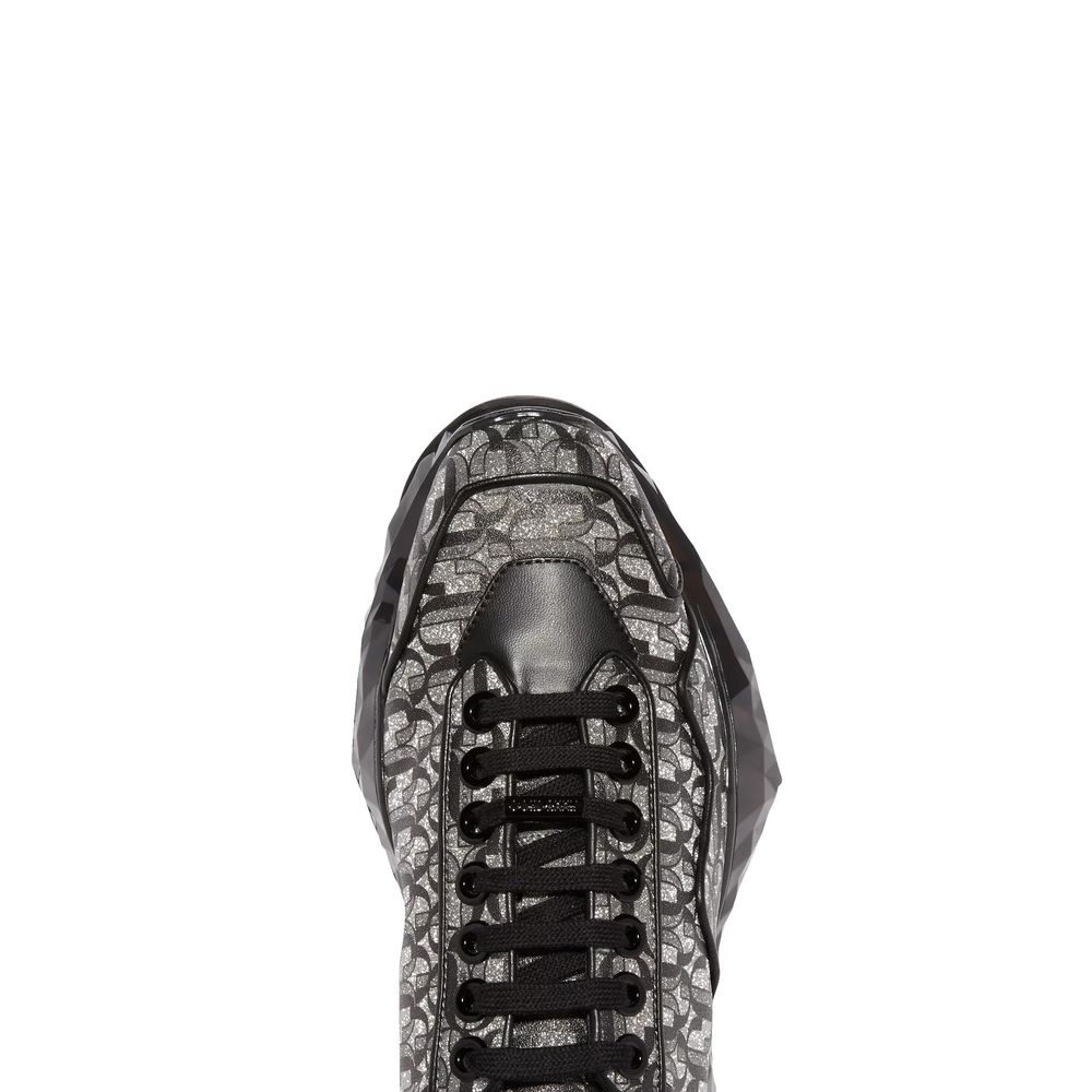 Jimmy Choo Diamond JC Monogram Glitzer-Ledersneaker