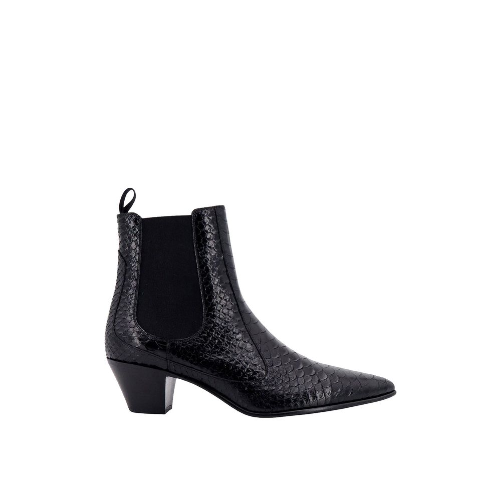 Celine Chelsea-Stiefel aus Leder mit Schlangeneffekt