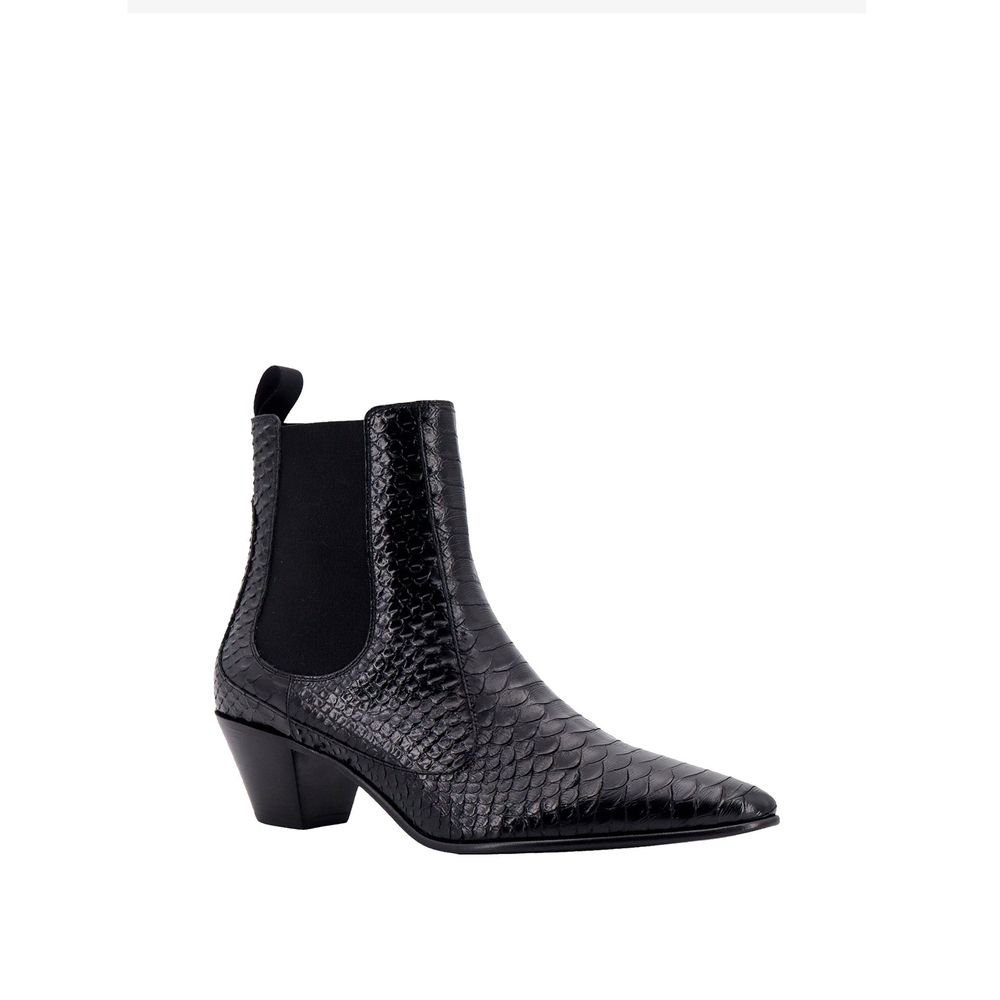 Celine Chelsea-Stiefel aus Leder mit Schlangeneffekt