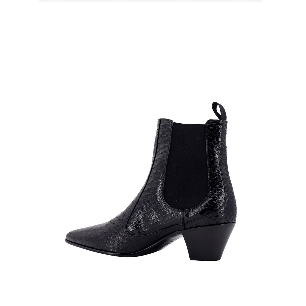 Celine Chelsea-Stiefel aus Leder mit Schlangeneffekt