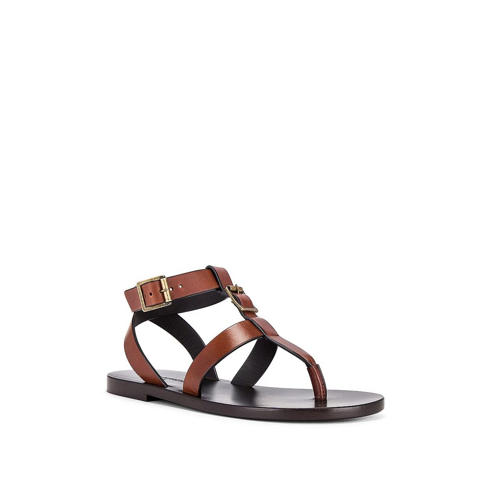 Saint Laurent Hardy Ledersandalen