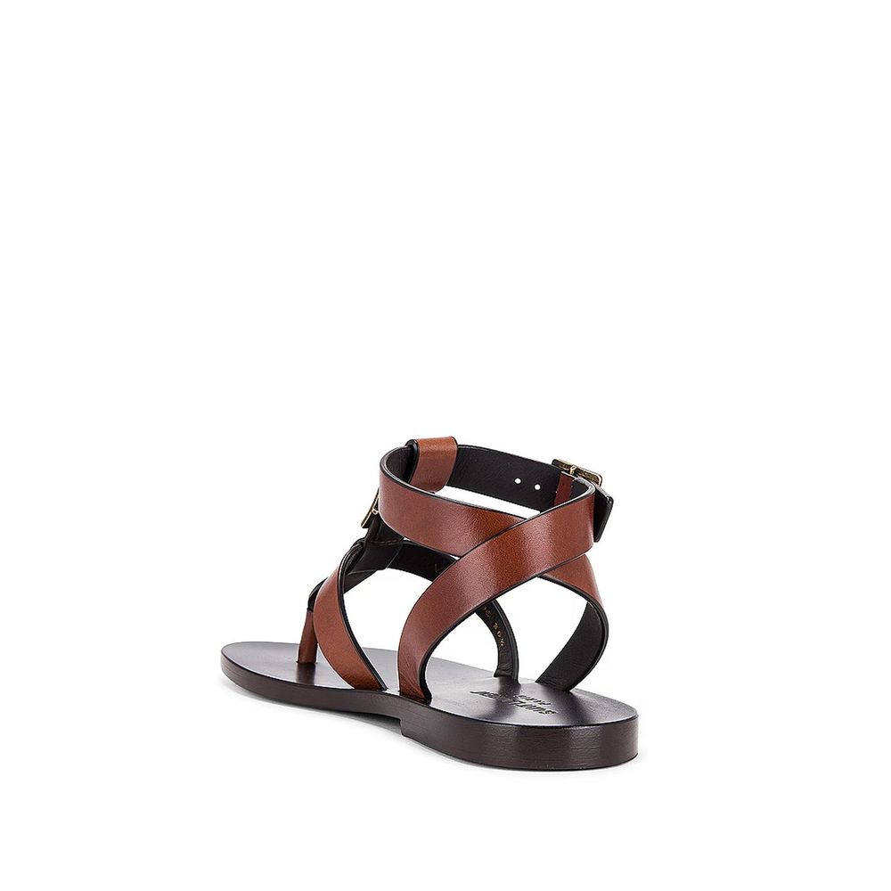 Saint Laurent Hardy Ledersandalen