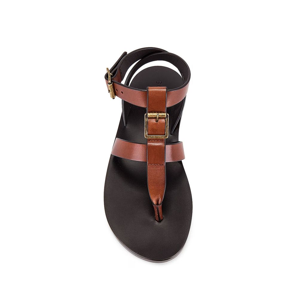 Saint Laurent Hardy Ledersandalen