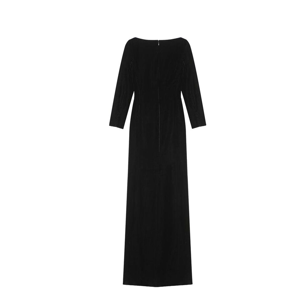 Saint Laurent Langes Samtkleid