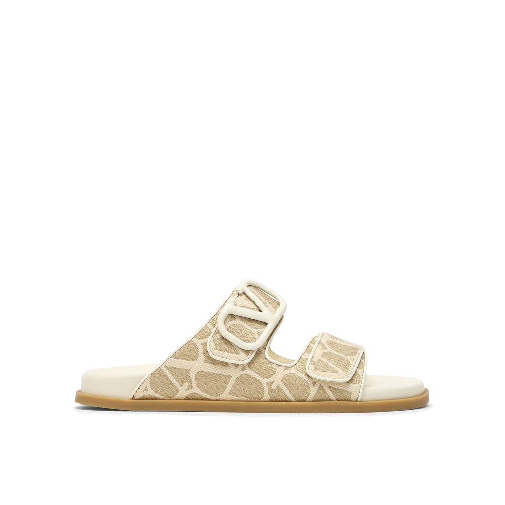 Valentino Garavani – Flache Sandalen „Toile Iconographe“