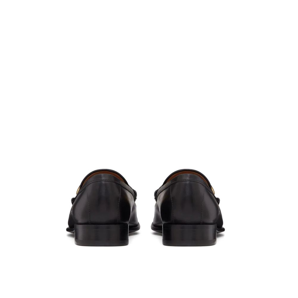 Valentino Garavani – Mondförmige Leder-Loafer mit V-Logo