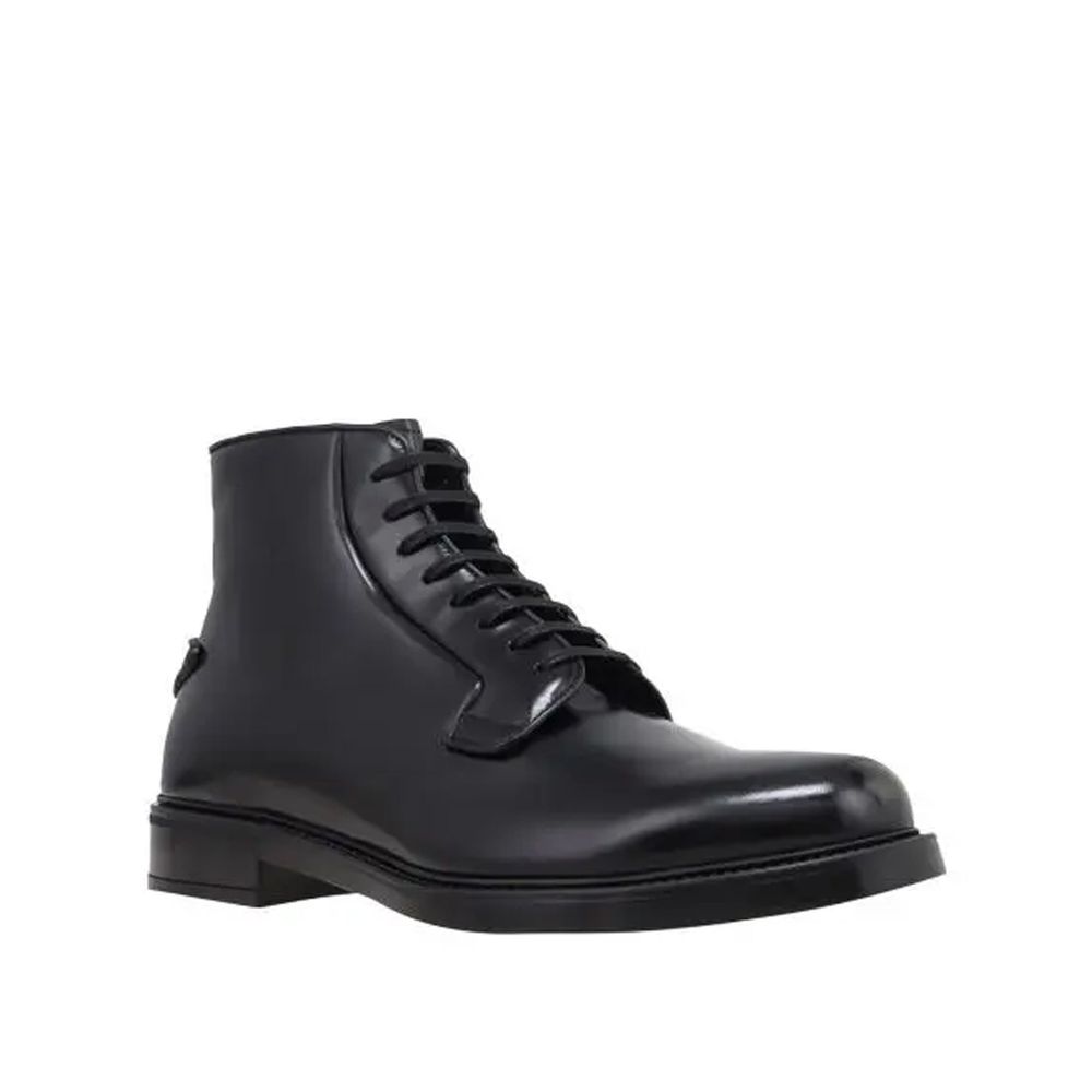 Prada Leder-Schnürstiefel