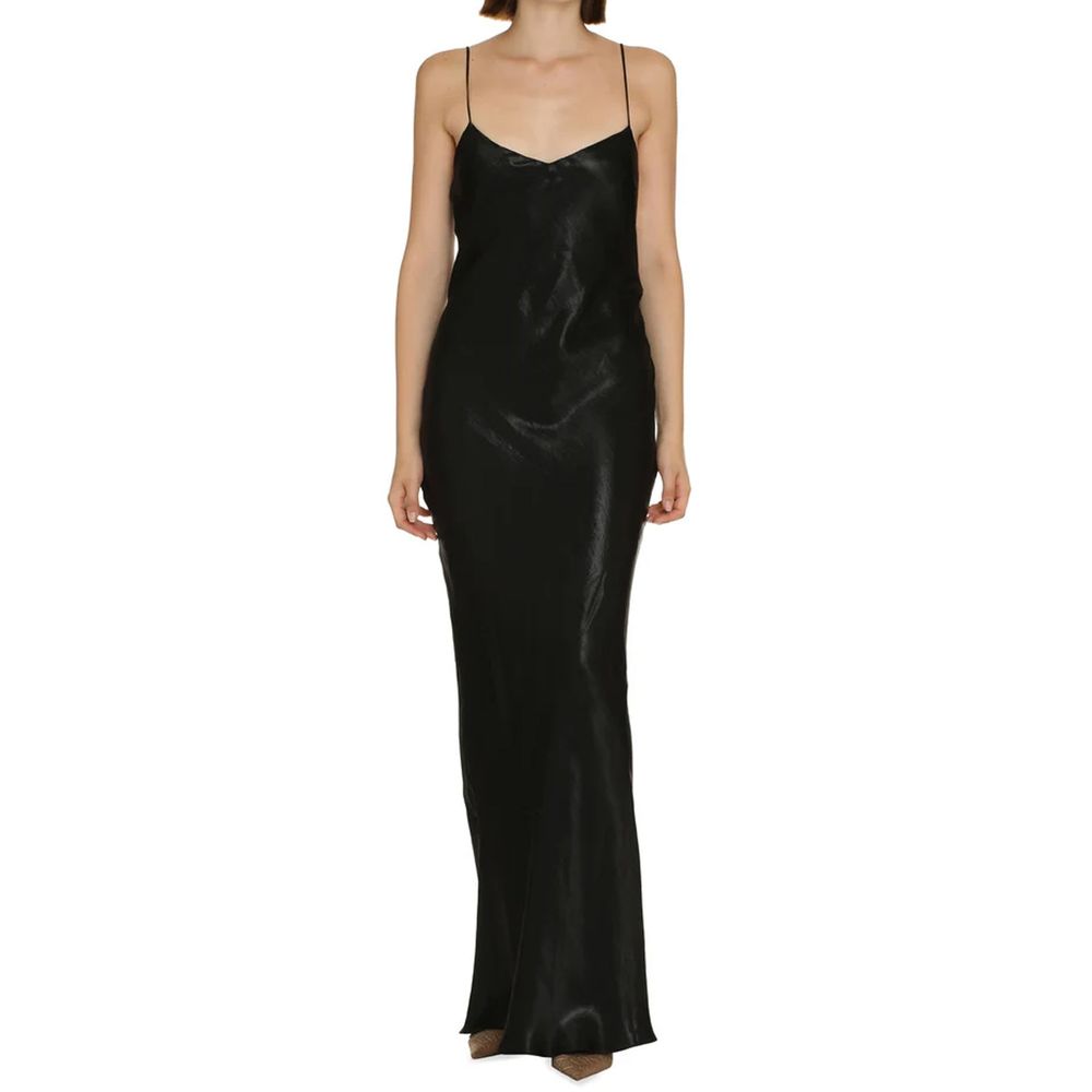 Saint Laurent Langes Satinkleid